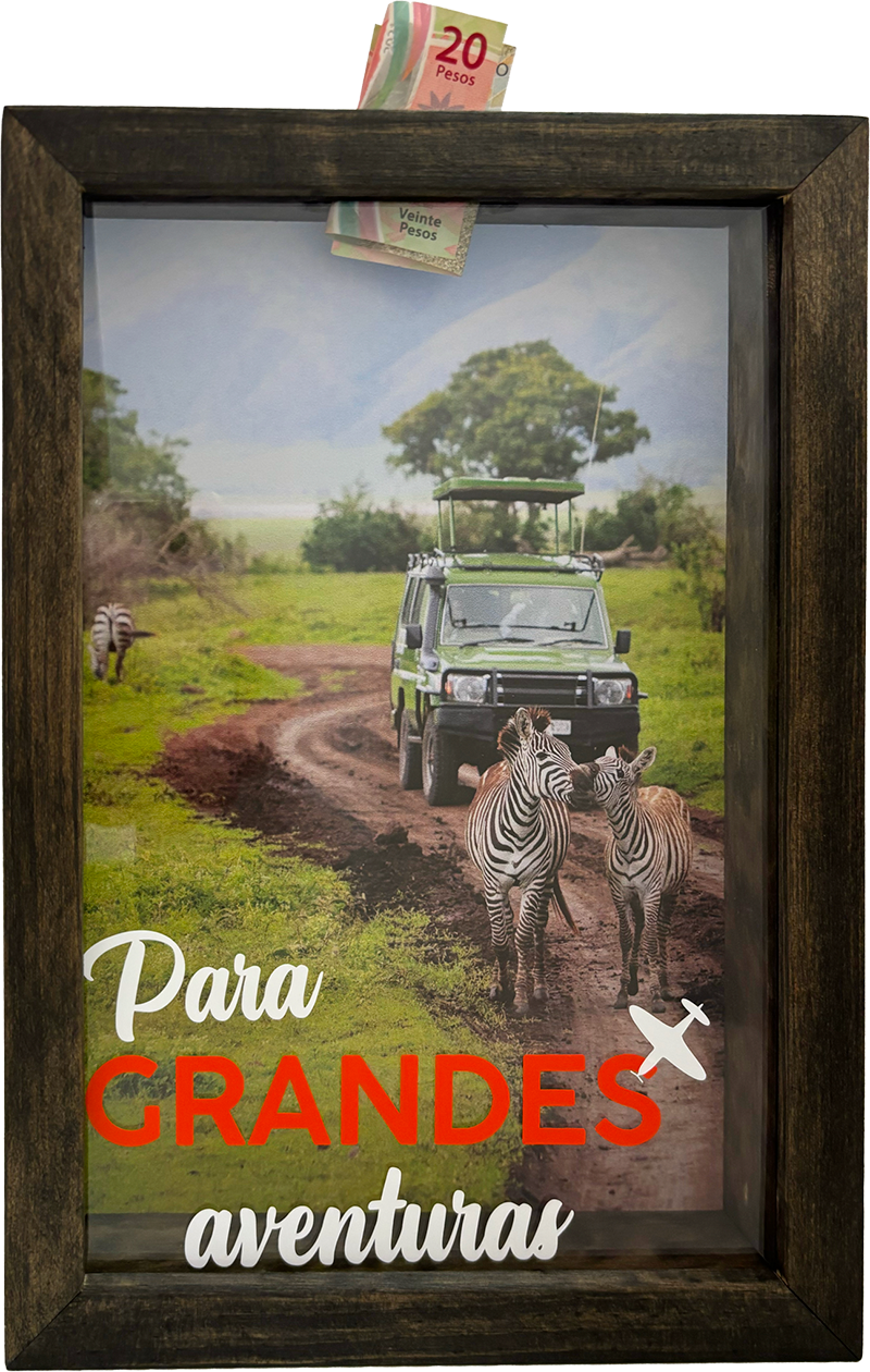 Caja de ahorro Para nuestras grandes aventuras Caja de ahorro Nuestras Aventuras